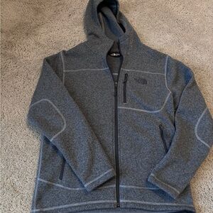 The North Face Charcoal Grey Logo Knit Pullover